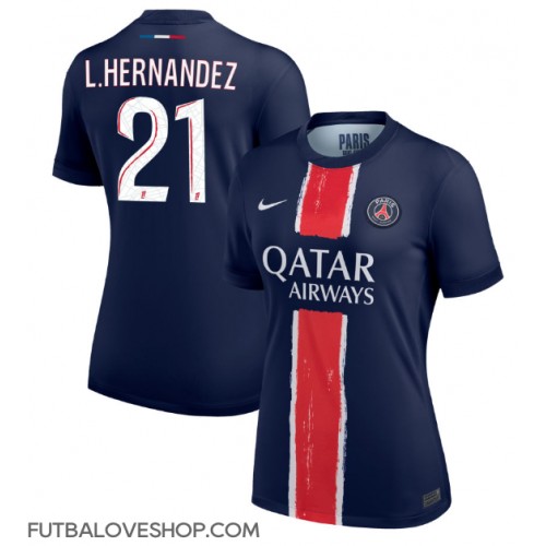 Dres Paris Saint-Germain Lucas Hernandez #21 Domáci pre Ženy 2024-25 Krátky Rukáv